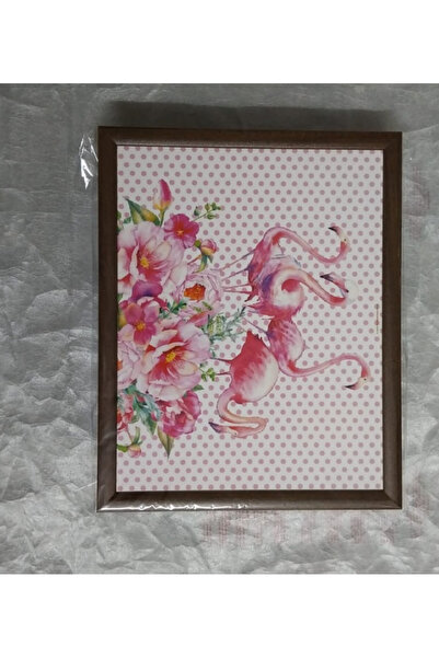 esdekor Floral Flamingo Patterned Enjoyment Tray with Cushion 1 Piece