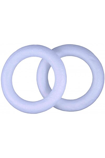 Colorarte Δημιουργικά αξεσουάρ - πολυστυρένιο - μεγάλοι κύκλοι, λευκό, 12cm, ...