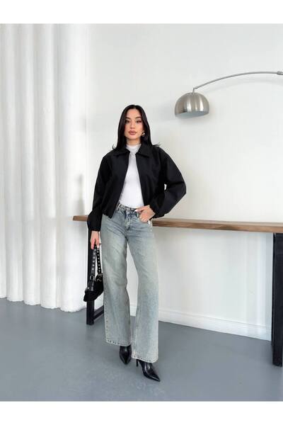 D'RECCY Women's Zippered Bomber Trench Coat