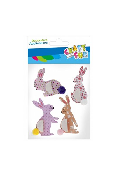 Craft with Fun Abtibilduri - iepurasi Paste 10x17cm, Craft with Fun, 531801, ...