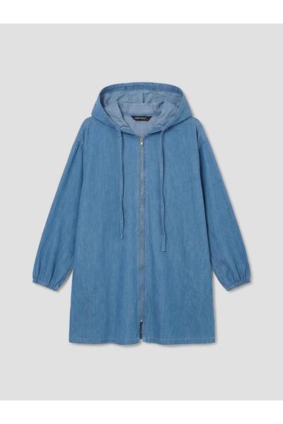 LC Waikiki Жіноча джинсова туніка з капюшоном Indigo (S6)
