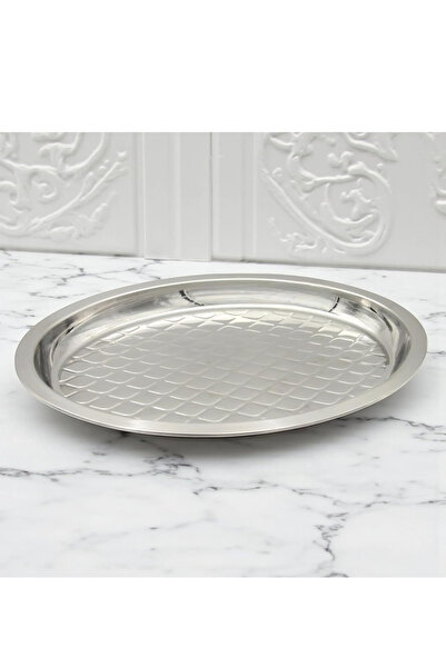 Bisbell Stainless Steel Deep Round Tray, 40CM, Heavy Duty Serving Platter Kit...