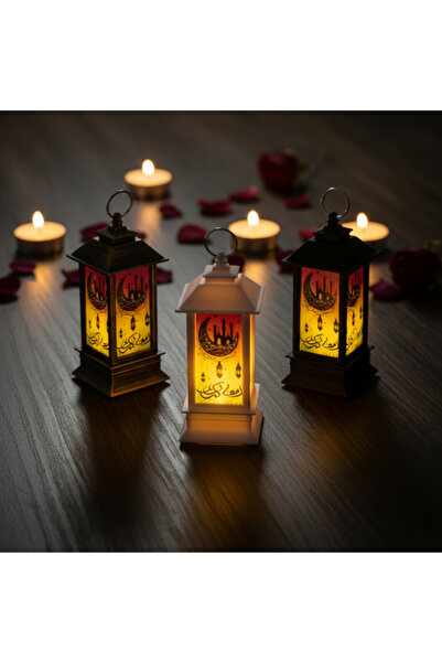 Konyax Ramazan Temalı Küçük Kare Kubbe LED Lamba
