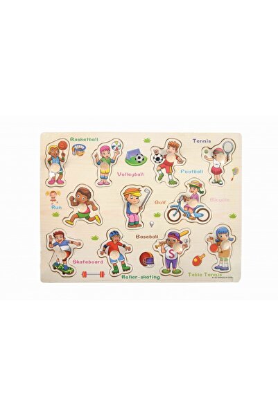 Colorarte Puzzle lemn educativ - Activitati sportive, 11 piese, 3+ ani, Color...