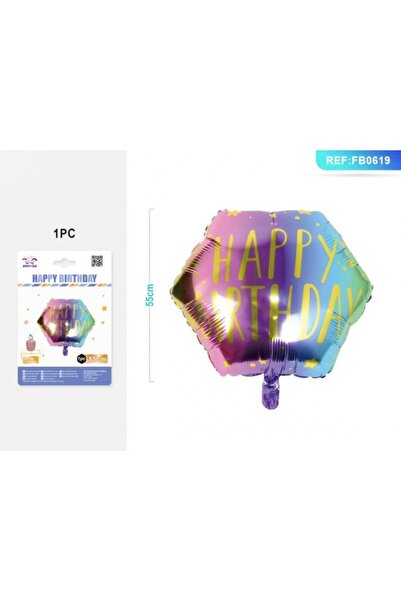MC Micostore PartyGo Happy Birthday foil balloons, 55cm, colorful, FB0619