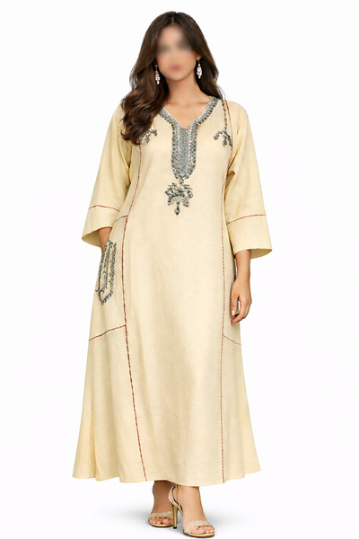 THOGUE Luxurious Kuwaiti jalabiya with elegant embroidery