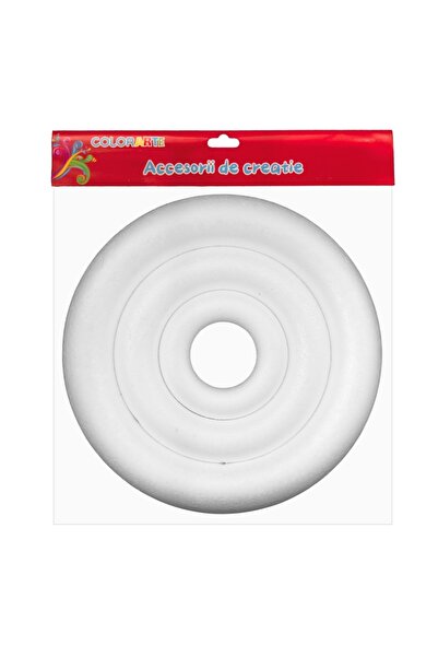 Colorarte Δημιουργικά αξεσουάρ - πολυστυρένιο - λευκοί κύκλοι, 10/17/25cm, σε...