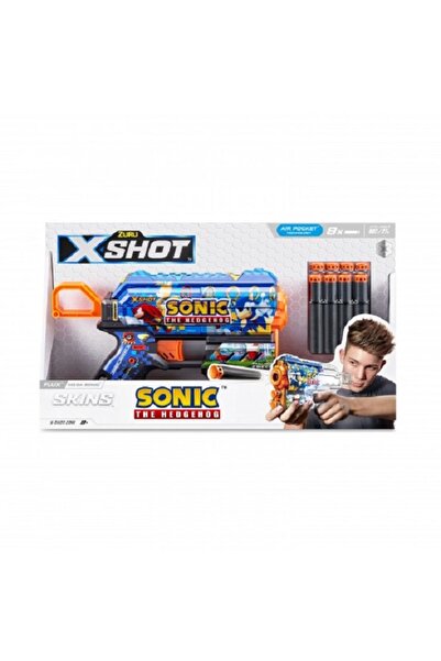 X-Shot Toy Pistol X&minus;Shot Skins Flux, Sonic, Mega, 8 cartrid...