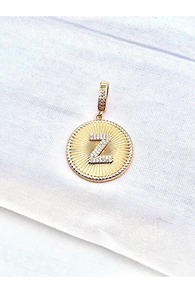 Siya Silver Kararmaz Çelik Zirkon Taşlı Harf Kolye Ucu ve Charm - Hediye Kutulu