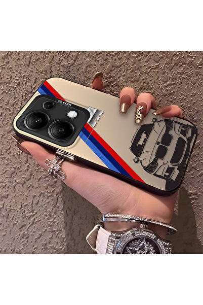 Hontinga حافظة هاتف Redmi Note 13 Pro 4G متوافقة مع السيليكون بنمط BMW وحافة ...