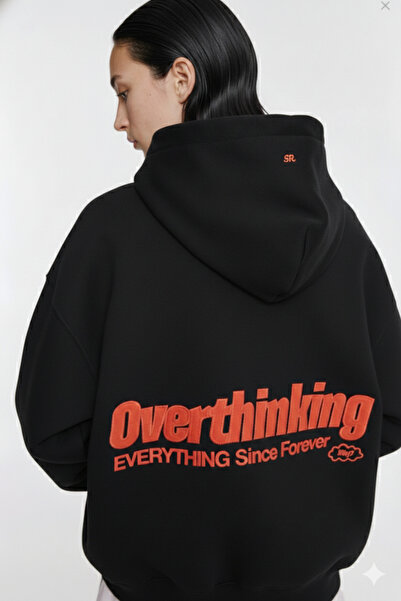 NİCE Oversize kapüşonlu grafik baskılı sweatshirt