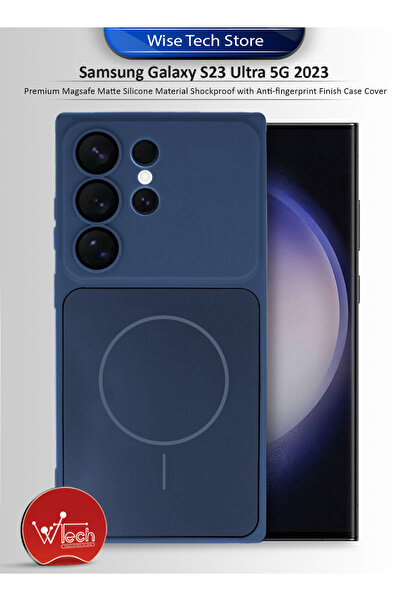 Wtech Samsung Galaxy S23 Ultra 5G 2023 Premium Magsafe Matte Silicone Materia...