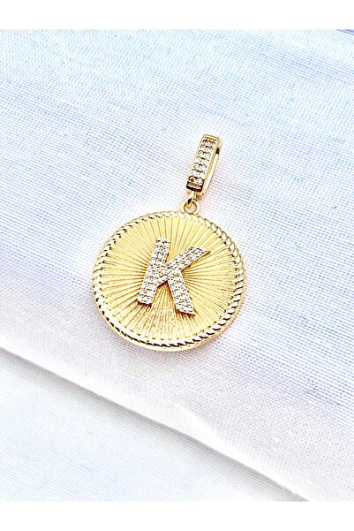 Siya Silver Kararmaz Çelik Zirkon Taşlı Harf Kolye Ucu ve Charm - Hediye Kutulu