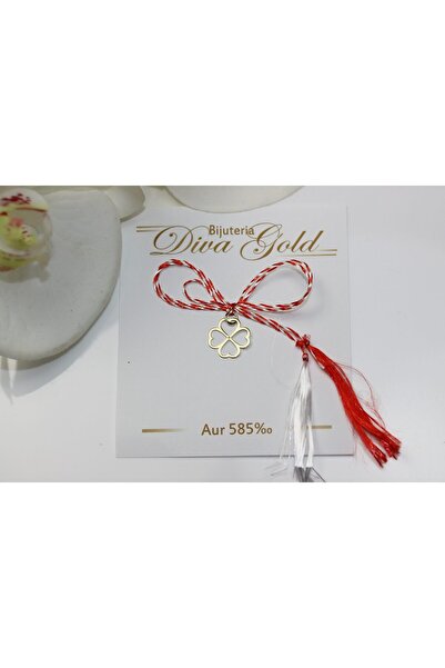 Diva Gold Martisor Gold Clover Pendant