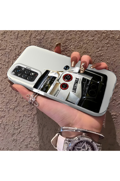 Hontinga حافظة هاتف ريدمي نوت 11 متوافقة مع حافة السيليكون الصلبة ومضادة للسق...