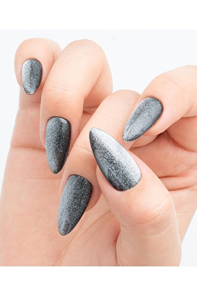 Urban Grey Protez Jel Takma Tırnak - El Yapımı Kalıcı Oje Nail Art Cat Eye - NC211