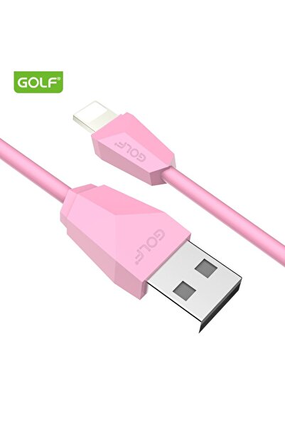 OEM Cablu USB Ligtning iPhone Golf Diamond Sync 1m 2A Cablu roz GC-27i