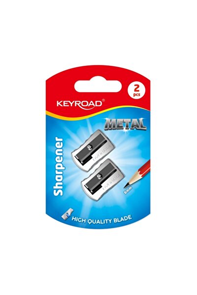 KEYROAD Simple sharpener KR971681, 1 hole, metal, blister 2 pcs