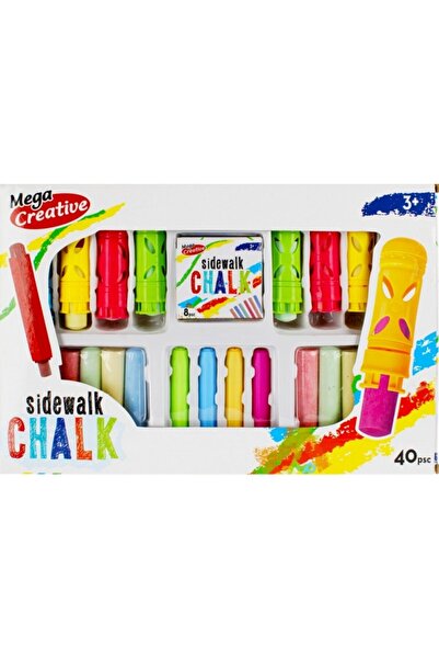 Mega Creative Set 476656, creta pentru asfalt cu ustensile, 40 piese