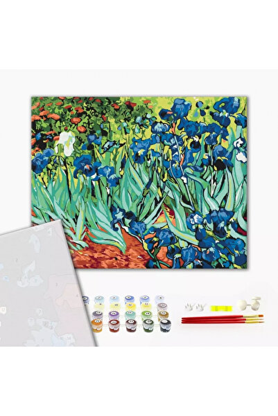 Brushme Paint by numbers set 40x50cm, - Irises - Van Gogh - brushes, colors, ...