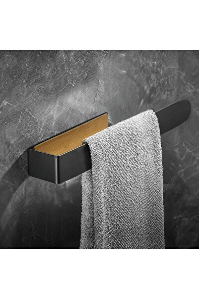 OEM Self-adhesive towel holder, no drilling Black 40 cm