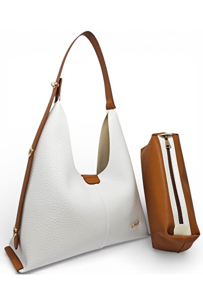 Evident Soft Textured Women's Shoulder Bag with White Puppy Design and Adjust...