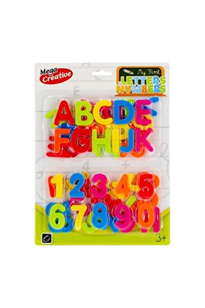 Mega Creative Set creatie litere si cifre magnetice, 50 pcs/blister, diverse ...