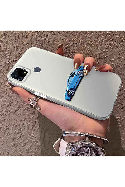 Hontinga حافظة هاتف Realme C25 متوافقة مع السيليكون بنمط BMW ذات حافة صلبة وم...