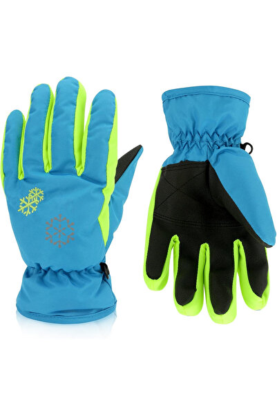 OEM Winter gloves for children 3-5 years old blue with yellow
