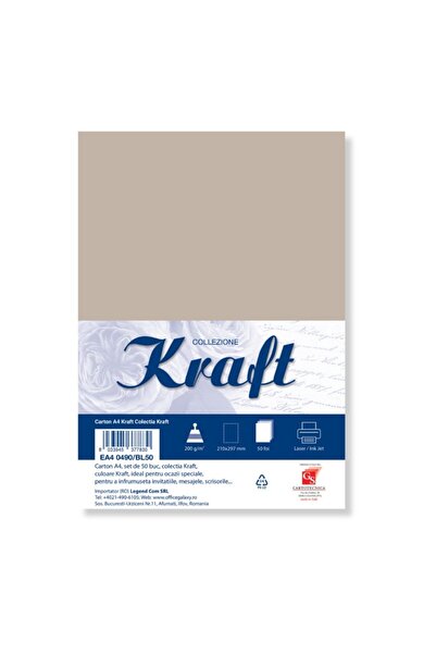 Colorarte Special colored cardboard A4 Kraft, 200g/m2, kraft, top 50 sheets