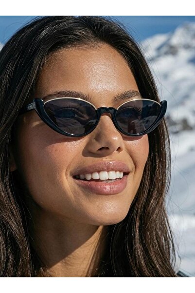 TomyHelf Black Oval Gold Frame Unisex Sunglasses Uv400 Protection Cat