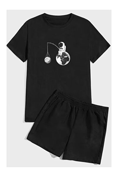 PENTHİLUS Space Printed Unisex Shorts Set