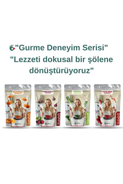 Belu Gıda Atölyesi Gurme Serisi Çorba Seti 4 Paket x 60 Gram Pestisit ve Afla...