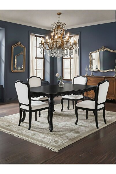 Gazzini Furniture Juliette Fransız Still Ahşap Yemek Masası 110x200