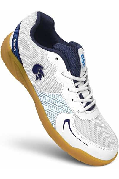 DSC حذاء تنس الريشة أكيدو للرجال، مقاس المملكة المتحدة - 10، اللون - أبيض