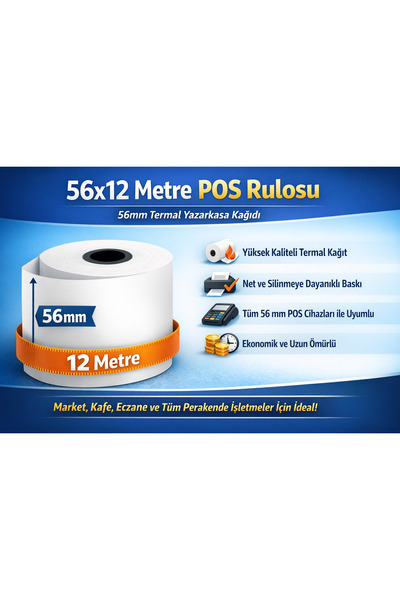 TEKNO Pos rulosu 56x12mt (10 adet)