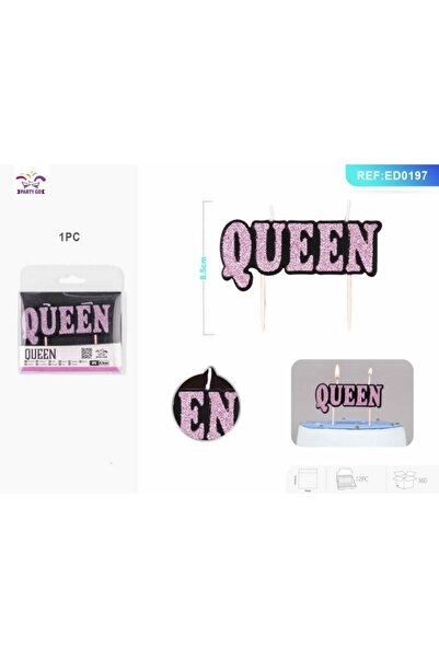 MC Micostore PartyGo Queen birthday cake candles, 8.5cm, pink, EA0197