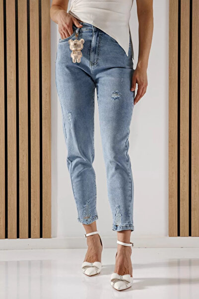 Zaira Allana Women's Baggy Fit Jeans Blue #A1366 - 30