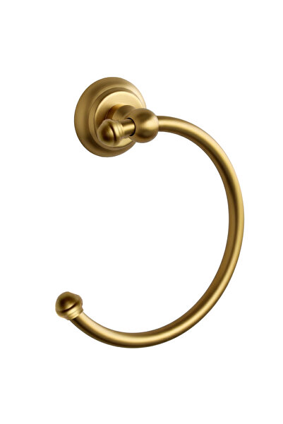 İSAOĞLU YAPI Mat Gold Vintage Banyo Havluluk Fırçalı Altın Paslanmaz Pirinç M...
