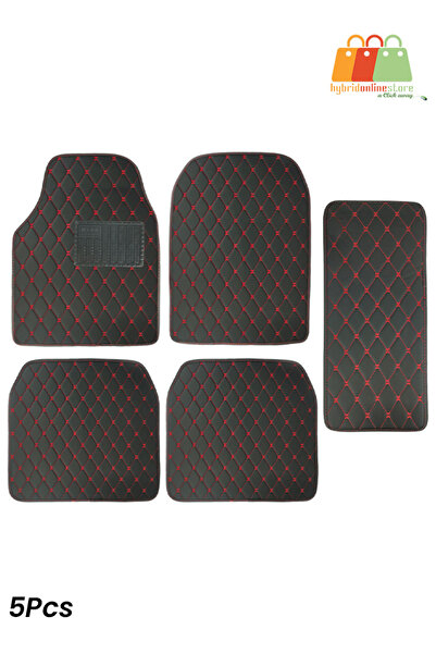 Generic 5PCS Car Floor Mats Set 5 Layer Leather Waterproof Anti Slip Universa...