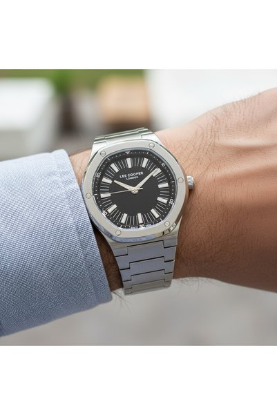Lee Cooper Gümüş Çelik Kordon Erkek Kol Saati LC08145.350