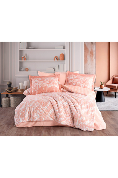 Hobby In de pat din bumbac poplin pentru 2 persoane - velur teracotă