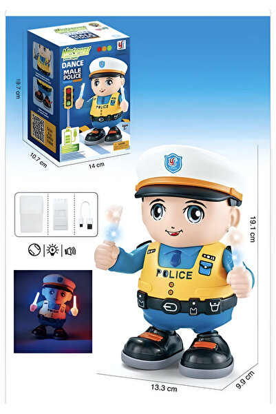 OEM Jucărie interactivă Polițist dansator cu lumini și sunete – Figurina muzi...