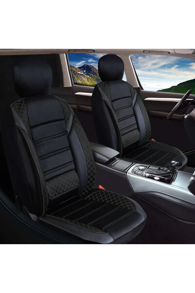 SMTSHOP غطاء مقعد سيارة سكودا كودياك متوافق مع الجلد بتفاصيل دقيقة، طقم كامل ...