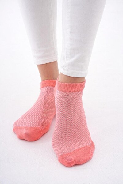 The huez 3 Pairs of Cotton Anti-Sweat Women's Socks, Breathable Soft Mesh Tex...