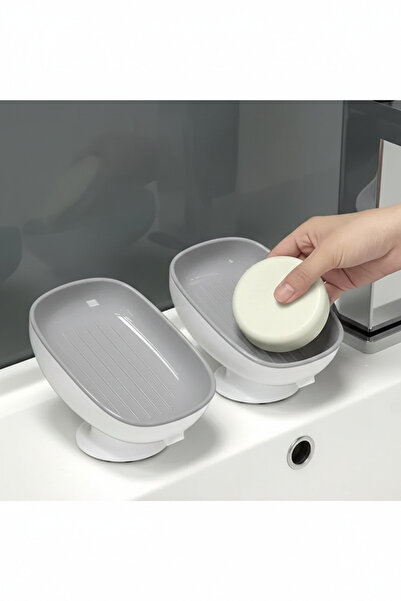 RED KİTCHEN 2'li Set Vantuzlu Sabunluk - Kaymaz Tabanlı Giderli Modern Sabun ...