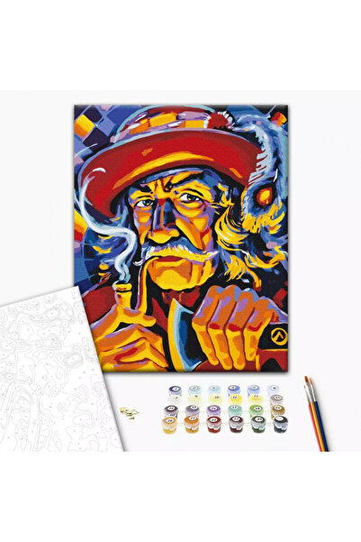 Brushme Set pictura pe numere 40x50cm, - Bunicul din munti - Oleg Loburak - p...