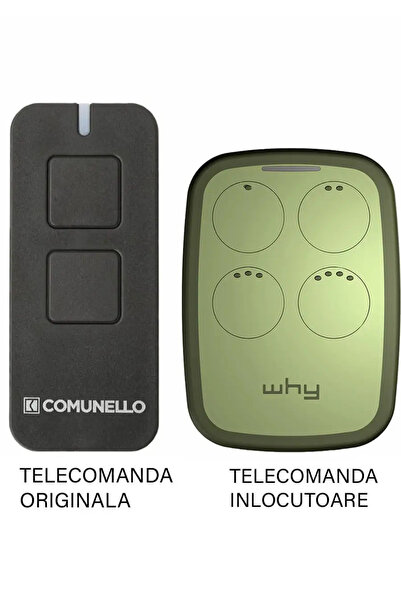 OEM Telecomanda inlocuitoare poarta garaj cu 2 butoane rolling cod frecventa ...