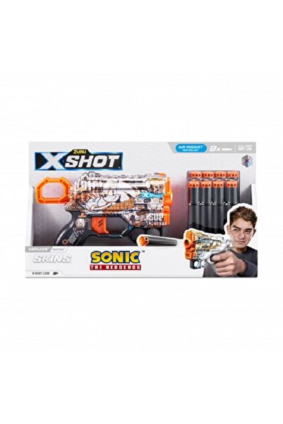 X-Shot Toy Pistol X&minus;Shot Skins Menace, Sonic, Retro, 8 cart...
