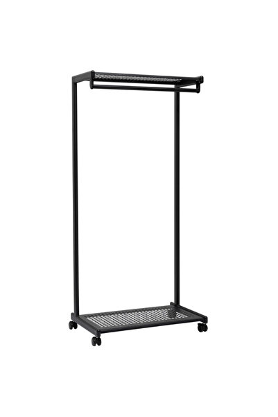 MAUL Mobile clothes rack, metal, 166 x 78.5 x 46 cm, Bolero - black